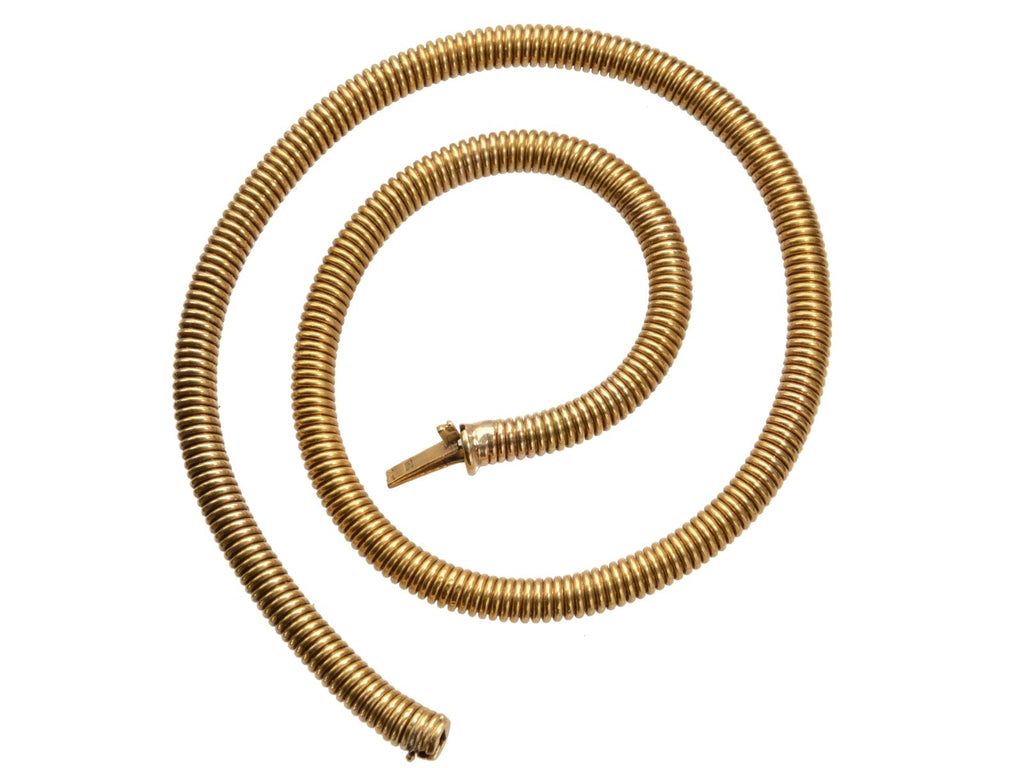 c1890 French Gaspipe Necklace (on white background)