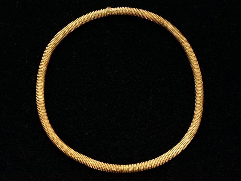 c1890 French Gaspipe Collar (on black background)