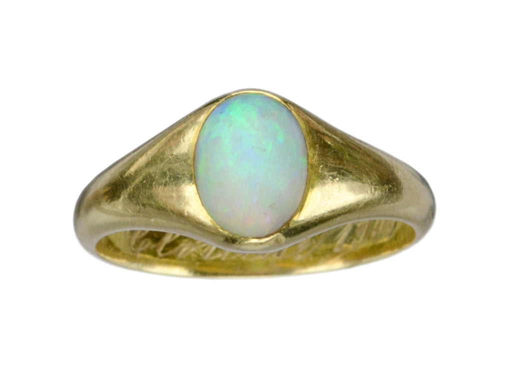 c1900 French Opal Ring (on white background)