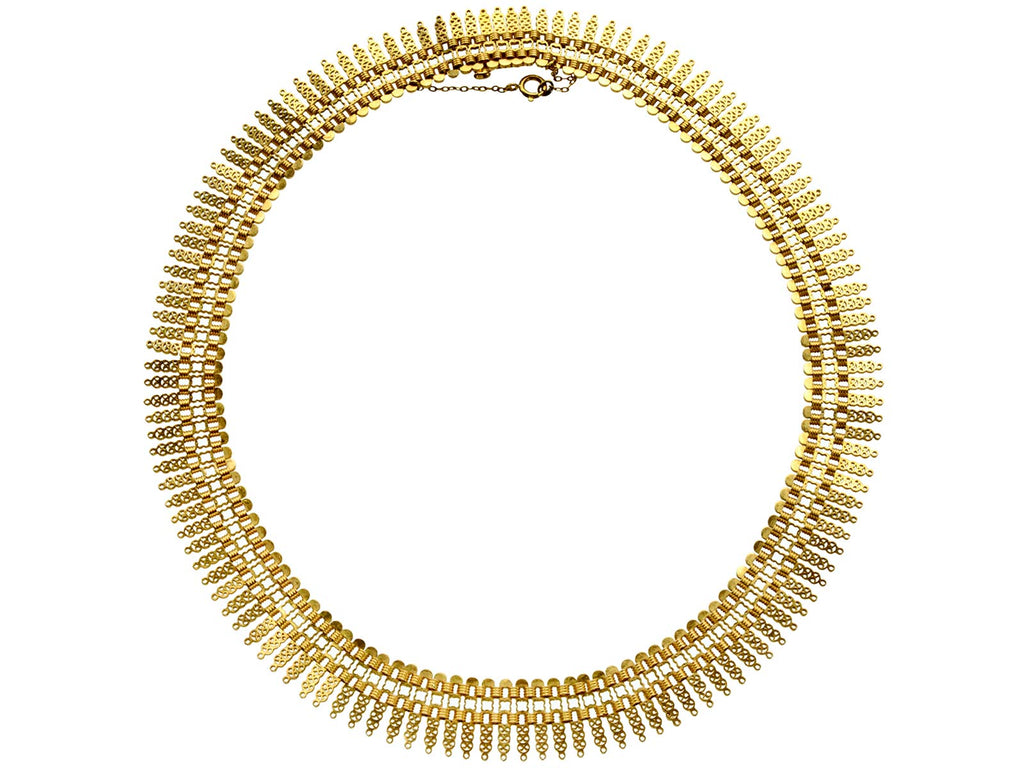 1930s Gay Frères 18K Collar (on white background)