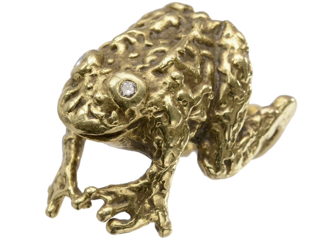 1970s Erwin Pearl Frog Ring (on white background)
