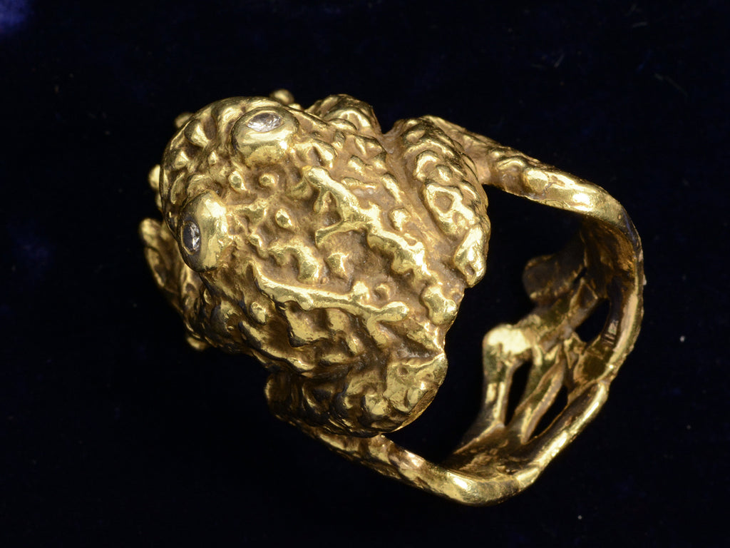 1970s Erwin Pearl Frog Ring (backside)