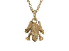thumbnail of 1970s Gold Frog Necklace (on white background)