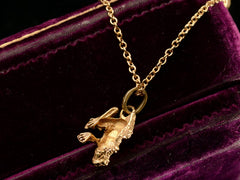 1970s Gold Frog Necklace