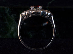 1930s Deco Garnet & Diamond Ring
