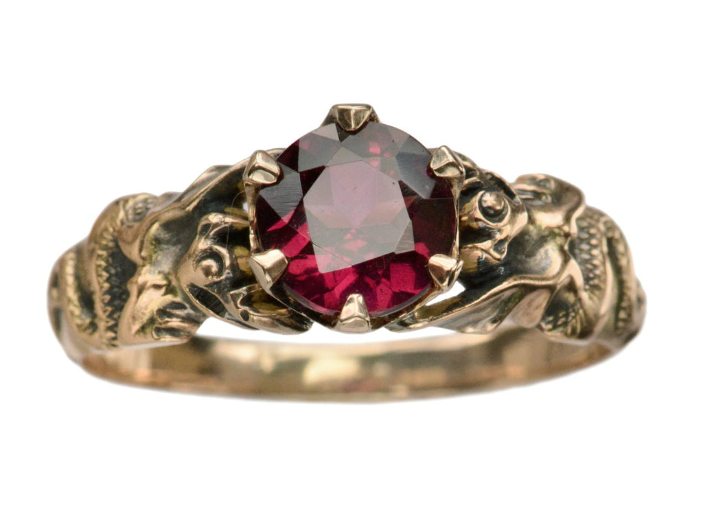 1900s Art Nouveau Dragon Ring (on white background)