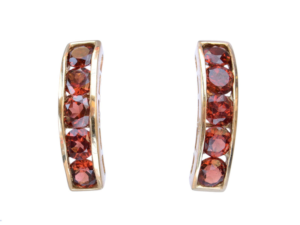 1980s Garnet Quarter Hoops (on white background)
