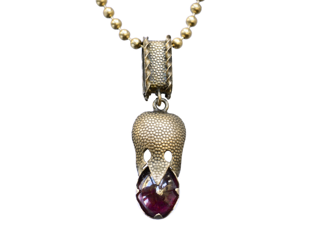 c1890 Victorian Garnet Pendant (on white background)