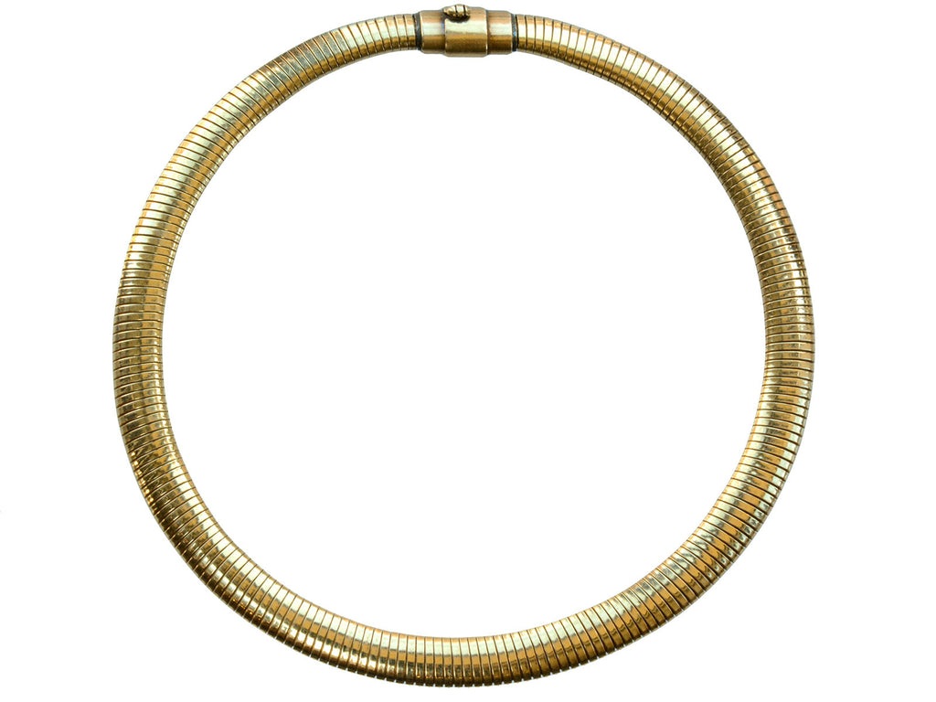 1940s Forstner Gaspipe Necklace (on white background)