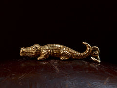 Vintage Gold Alligator Pendant