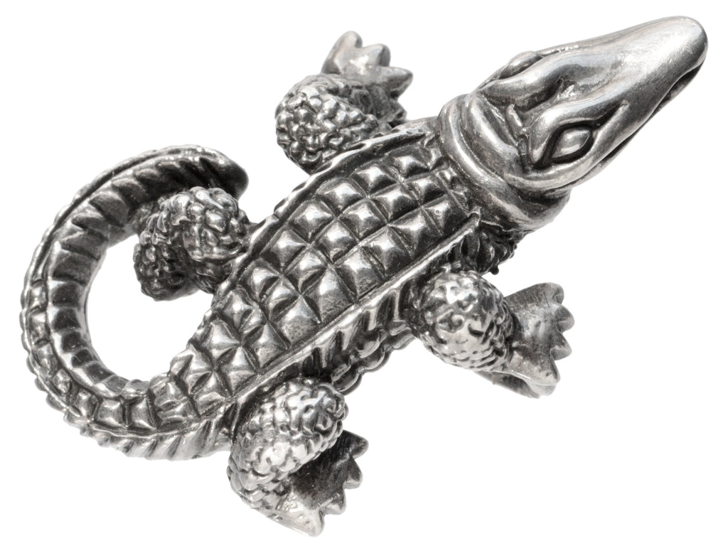 c1980 Alligator Brooch / Pendant (on white background)