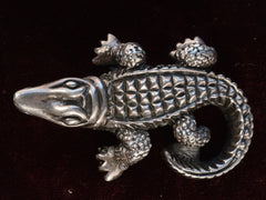 c1980 Alligator Brooch / Pendant