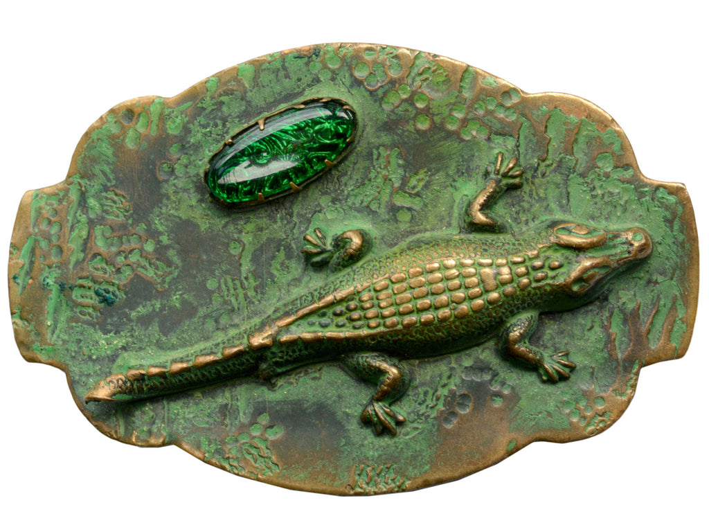 1910s Alligator Sash Pin (on white background)