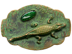1900s Arts & Crafts Alligator Sash Pin