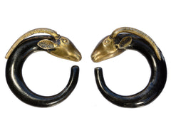 c1980 Enamel Gazelle Earrings