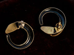 c1980 Enamel Gazelle Earrings