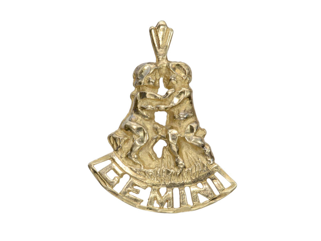 c1960 Gemini Zodiac Charm (on white background)