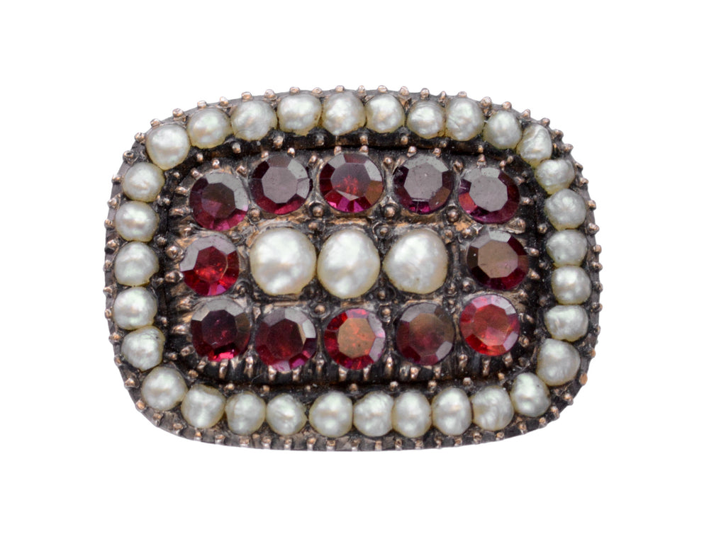 c1800 Georgian Lace Pin (on white background)