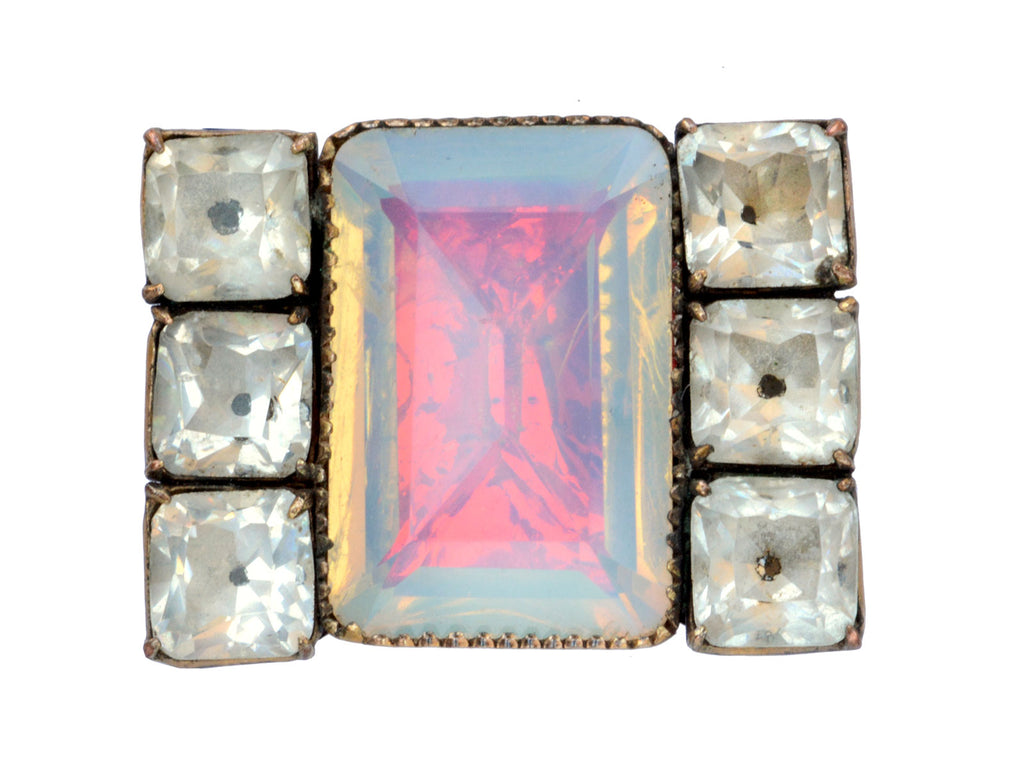 1790s Opaline Glass Brooch (on white background)