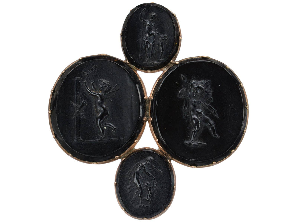 c1820 Georgian Cameo Brooch (on white background)