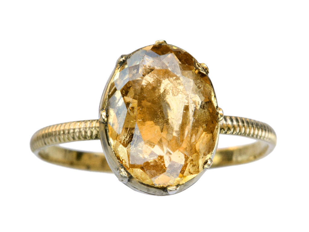 c1800 Georgian Topaz Ring (on white background)