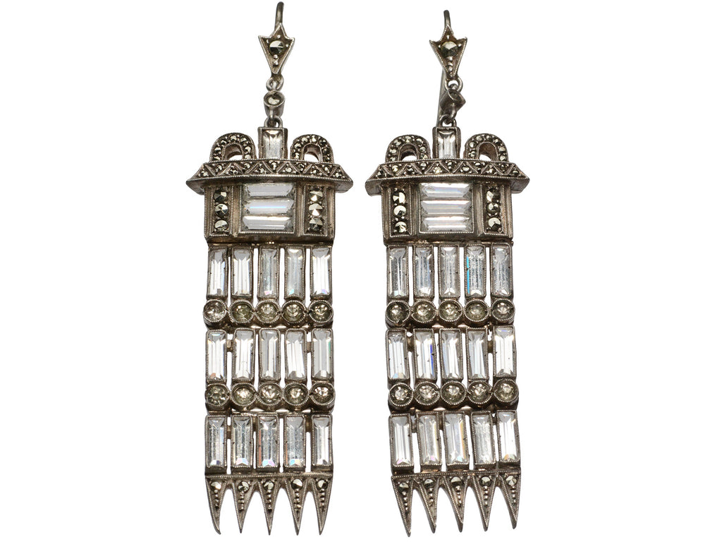 1920s Art Deco Drop Earrings (on white background)