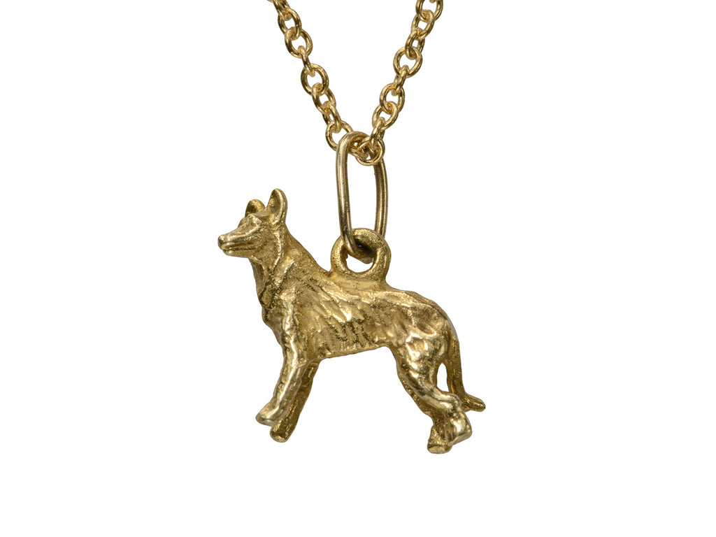 c1960 German Shepherd Charm (on white background)