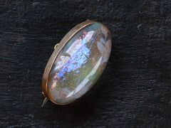 c1890 Victorian Glass Opal Pin