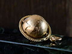c1950 Gold Globe Charm