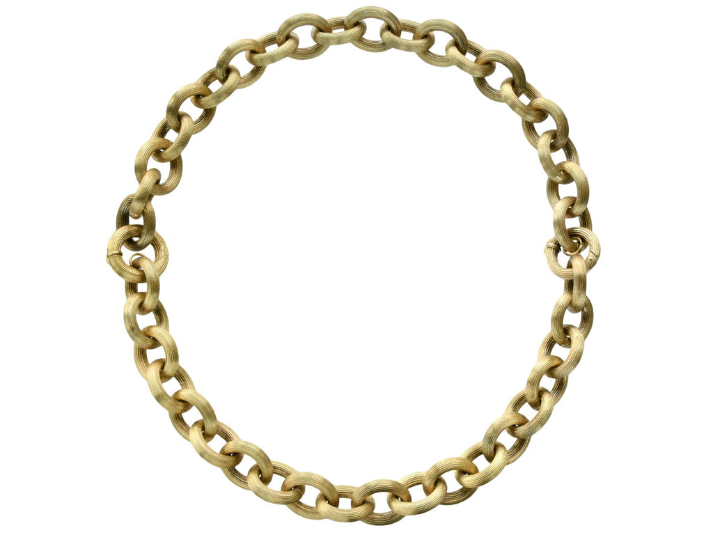 c1890 Victorian Chain Link Necklace (on white background)