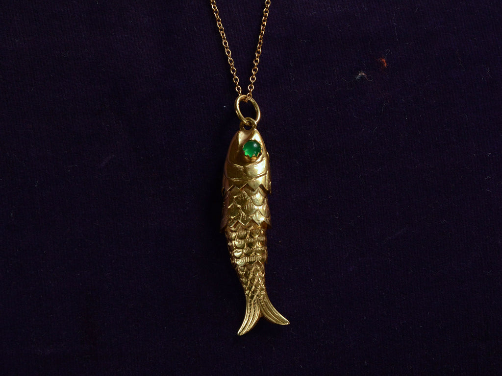 1970s Gold Fish Pendant