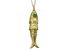 1970s Gold Fish Pendant