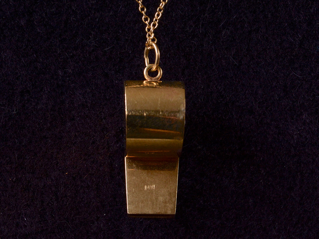 Vintage Gold Whistle Necklace
