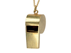 Vintage Gold Whistle Necklace