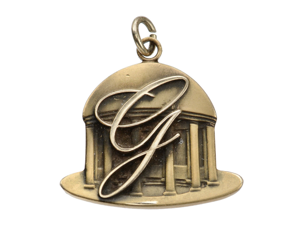 c1900 "G" Temple Pendant (on white background)