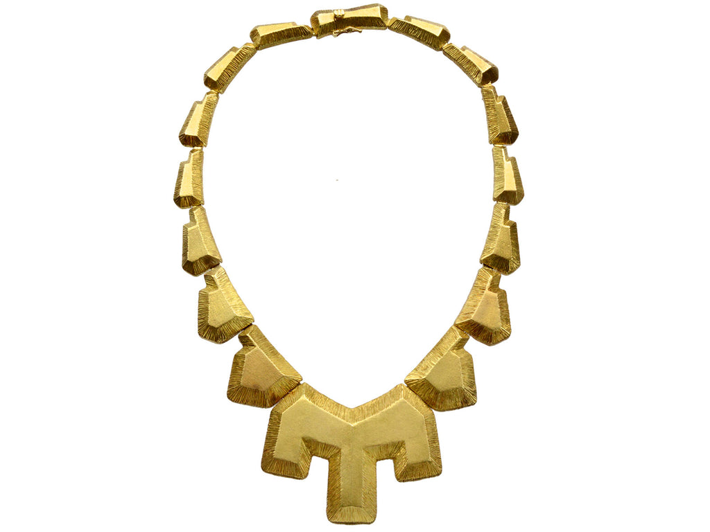 1980s Mapamenos Natepas Greek 18K Gold Necklace
