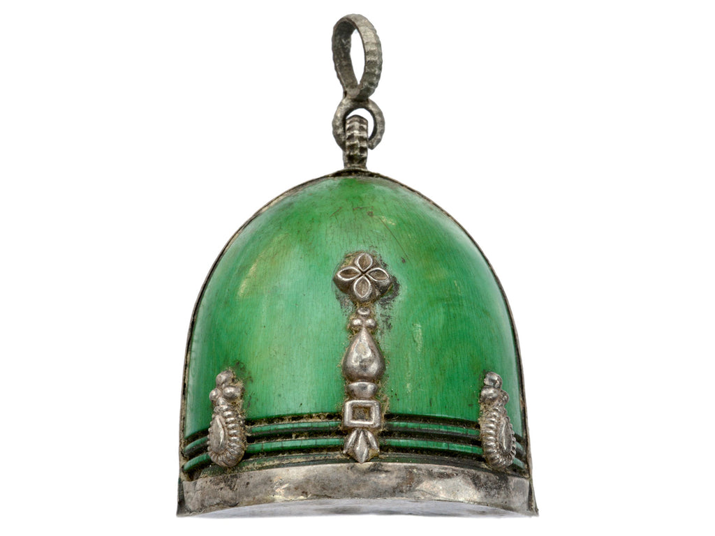 Early 1900s Green Pendant (on white background)