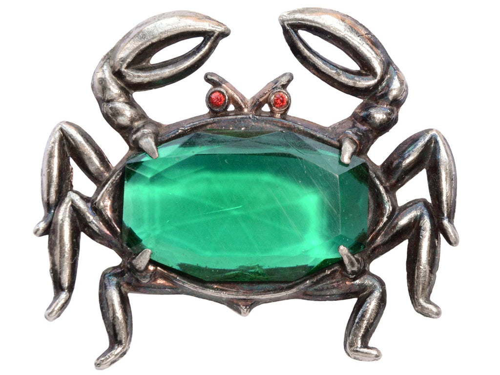 c1940 Large Crab Brooch (on white background)