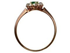 1890s Green Garnet & Diamond Ring
