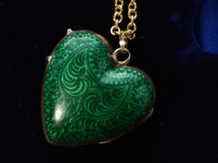 c1890 Green Heart Locket