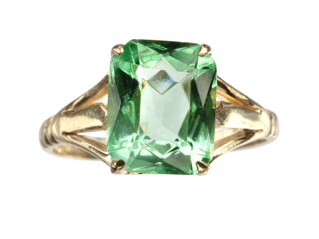 c1950 Green Gem Ring (on white background)