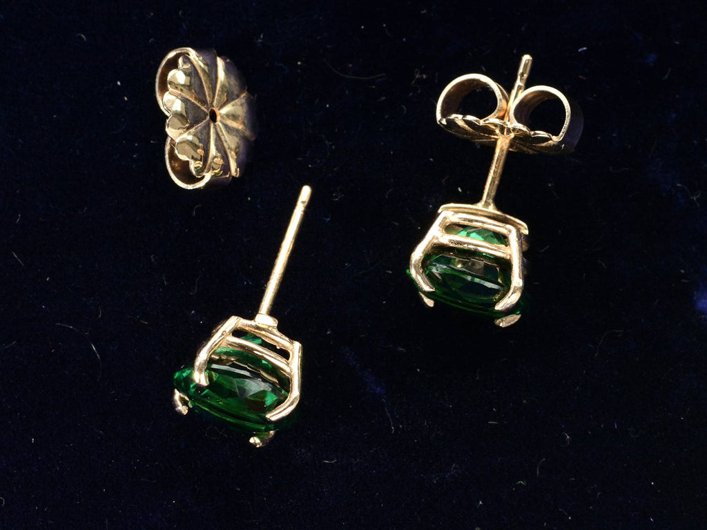 c1980 Green Gem Studs (backside)