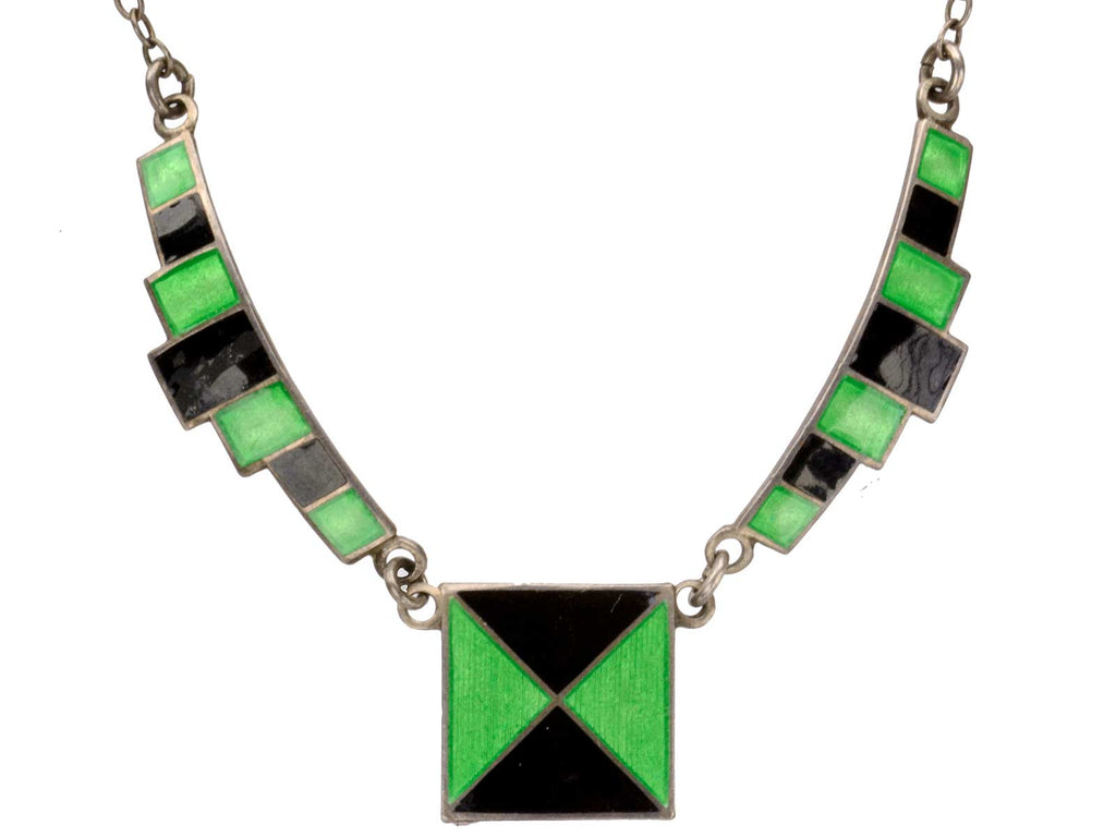1920s Art Deco Enamel Necklace