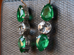 Vintage Green Paste Earrings