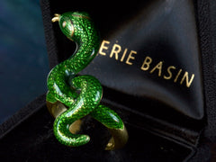 1960s Green Snake Ring