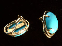 c1960 Gump's Turquoise Earrings