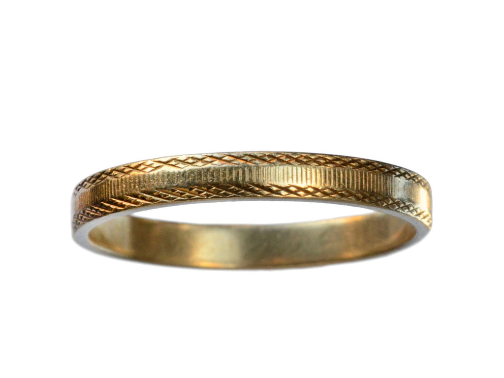Vintage Textured Wedding Band (on white background)