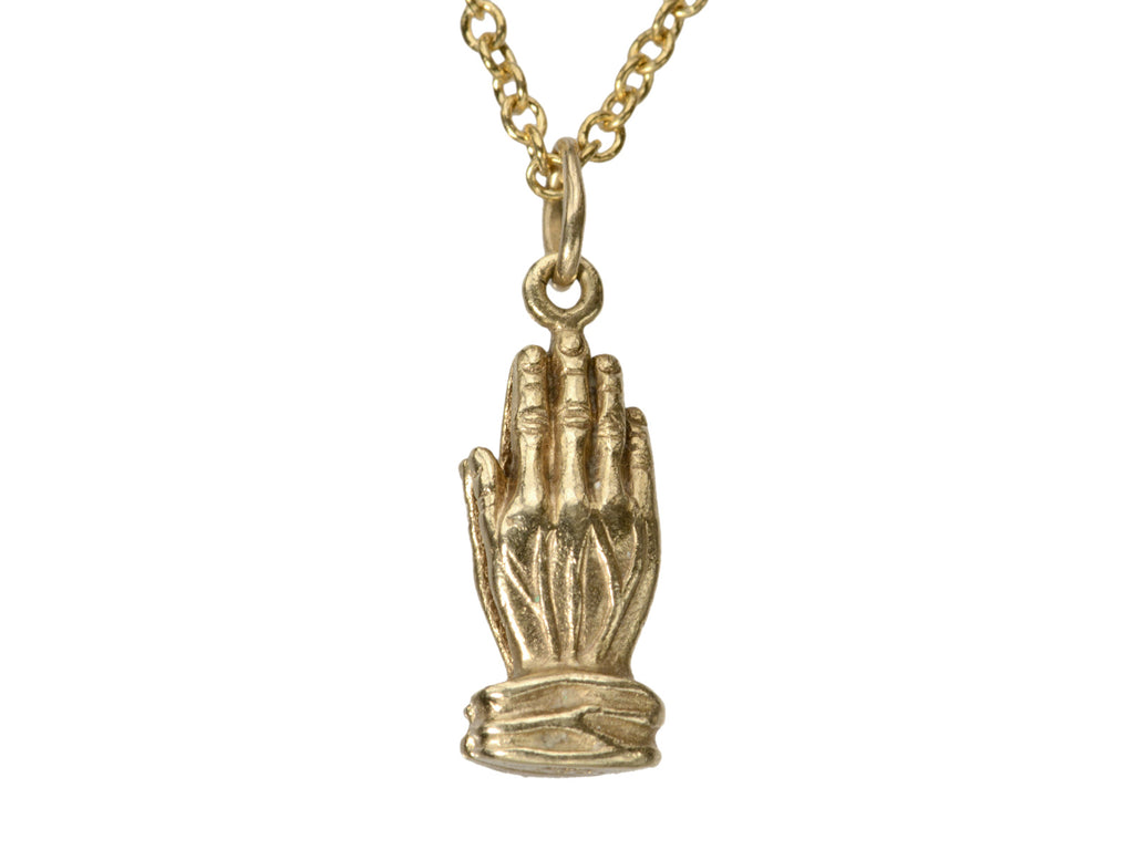 c1940 Prayer Hands Charm (on white background)