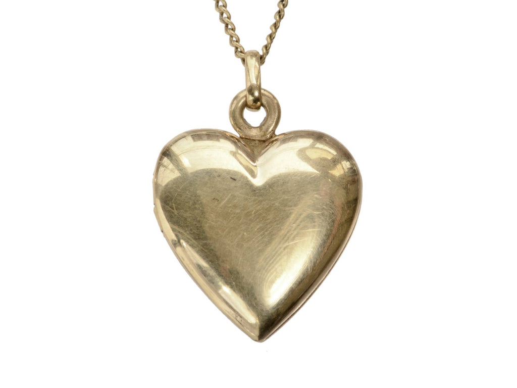 c1950 Heart Locket Necklace
