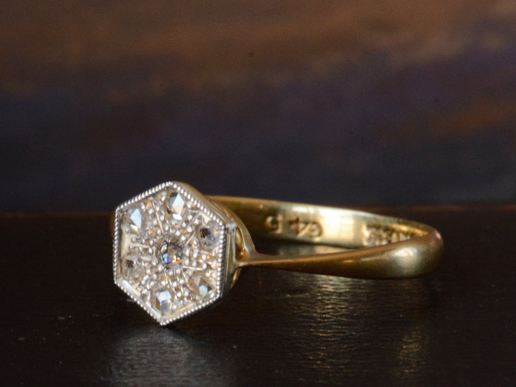 1930s Hexagonal Diamond Ring